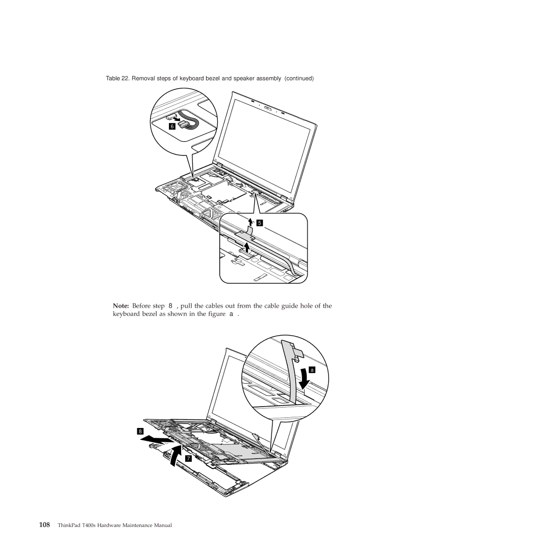 Lenovo 2808DKU, 28155YU, 28155XU manual Pull the cables out from the cable guide hole 