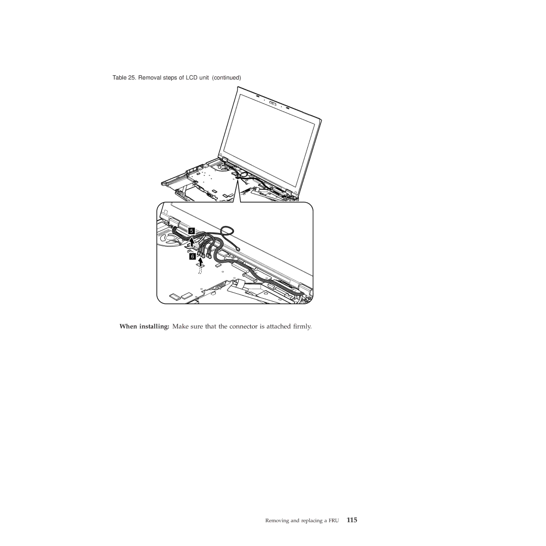 Lenovo 28155YU, 28155XU, 2808DKU manual Removal steps of LCD unit 