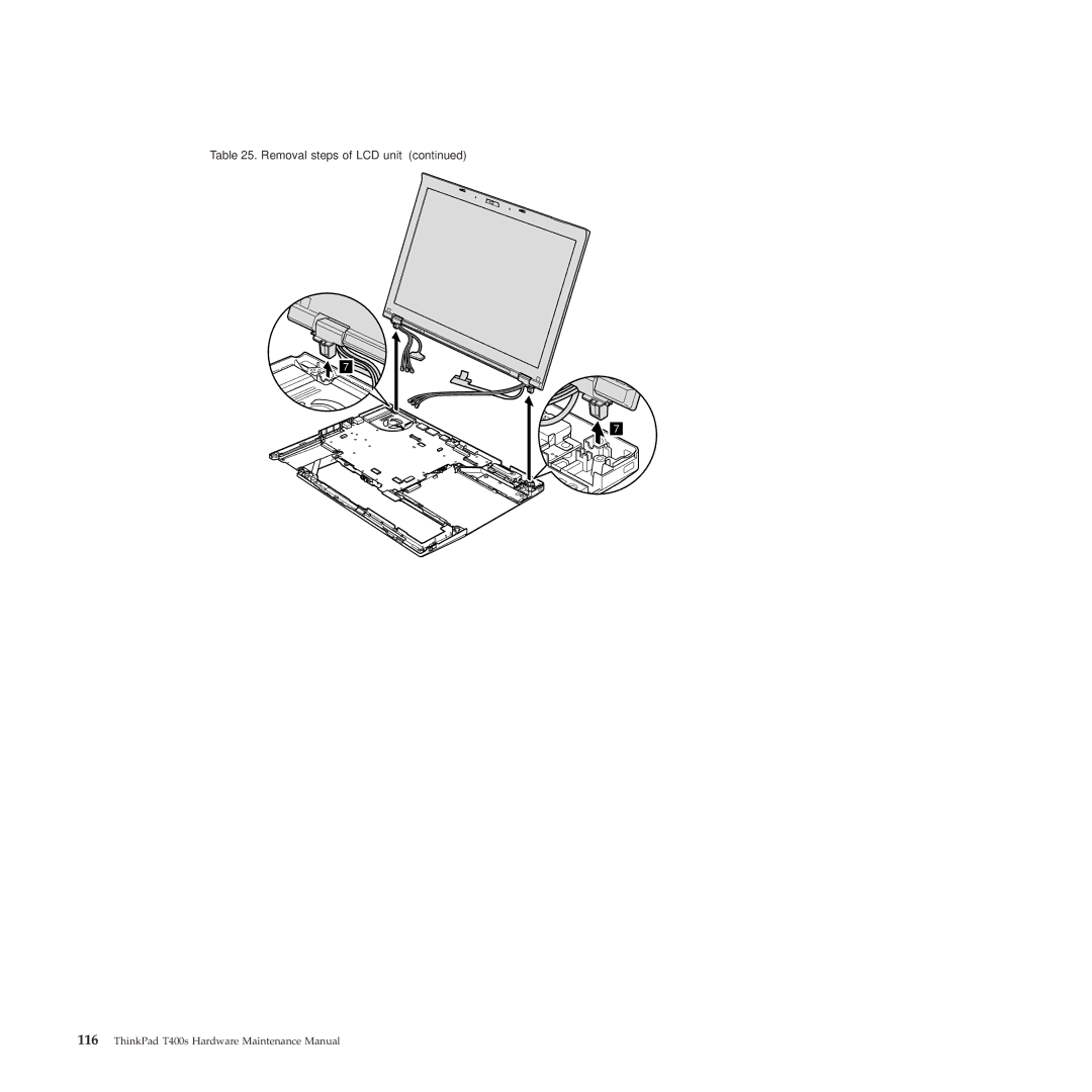 Lenovo 28155XU, 28155YU, 2808DKU manual Removal steps of LCD unit 