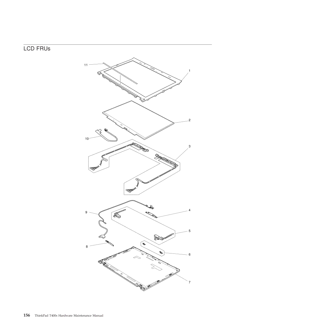 Lenovo 2808DKU, 28155YU, 28155XU manual LCD FRUs 