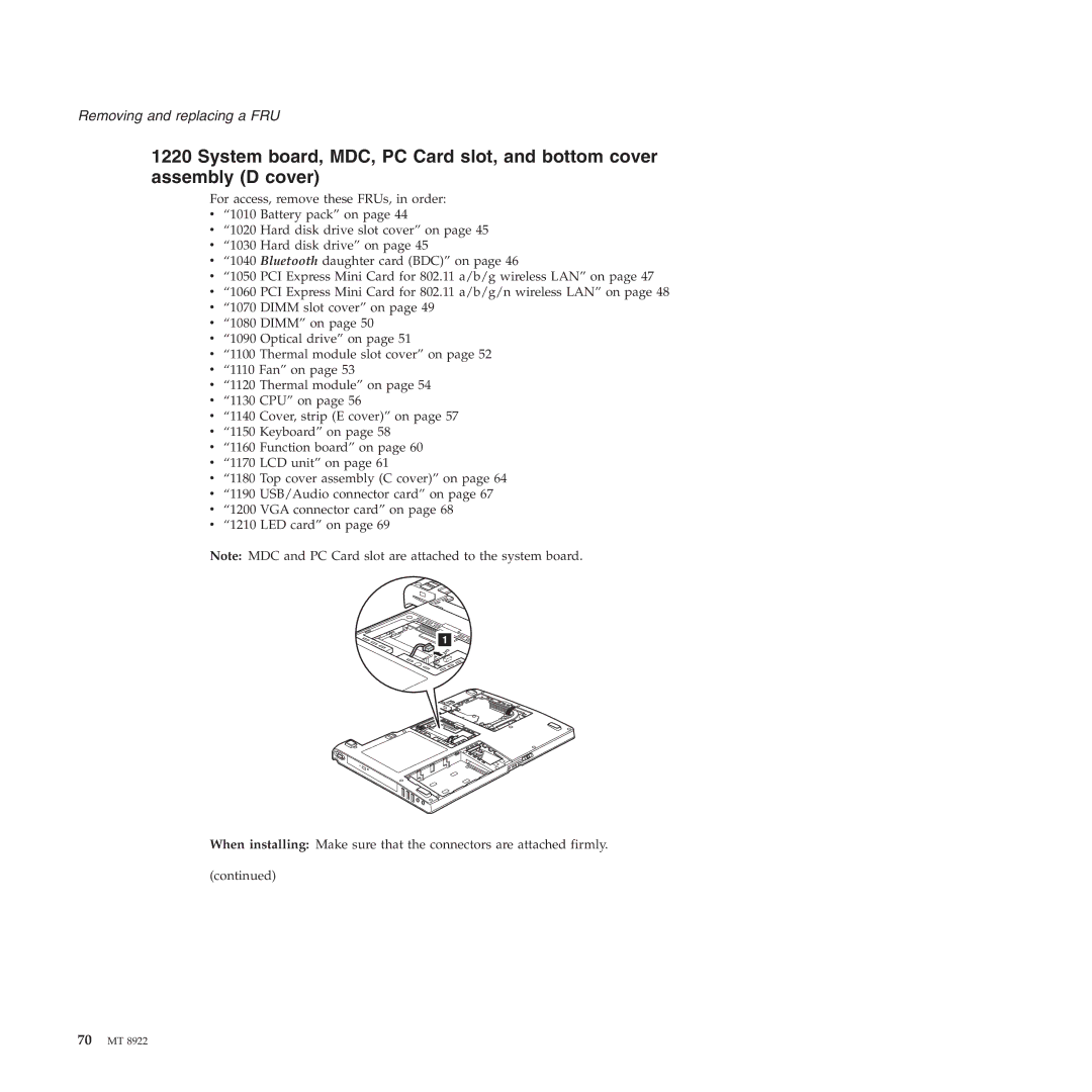 Lenovo 3000 C200 manual 70 MT 