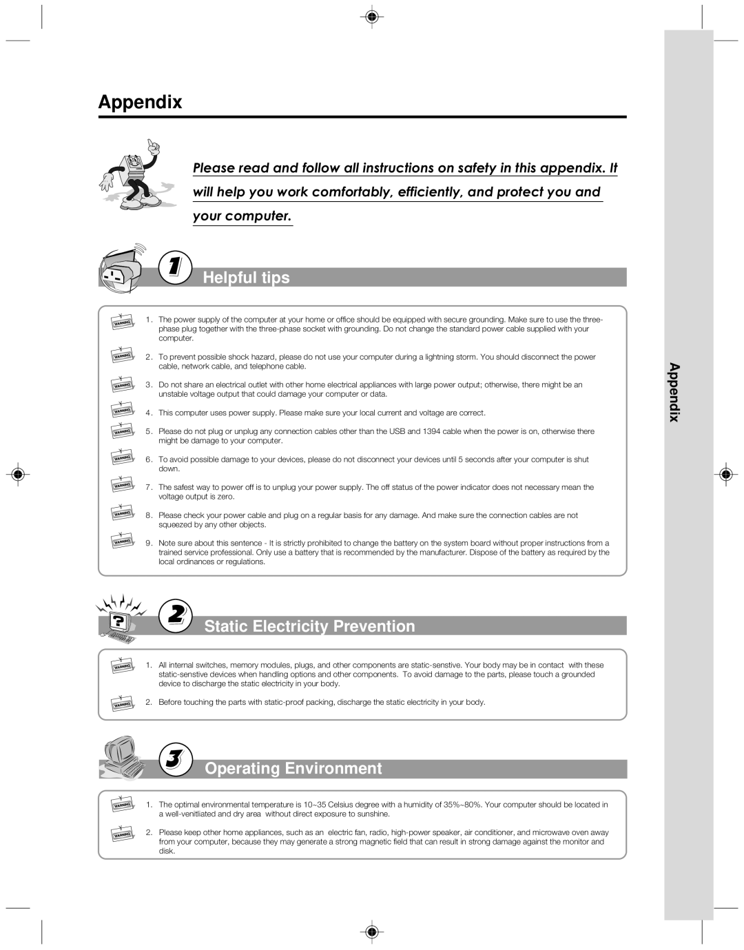 Lenovo 3000 H Series user manual Appendix 