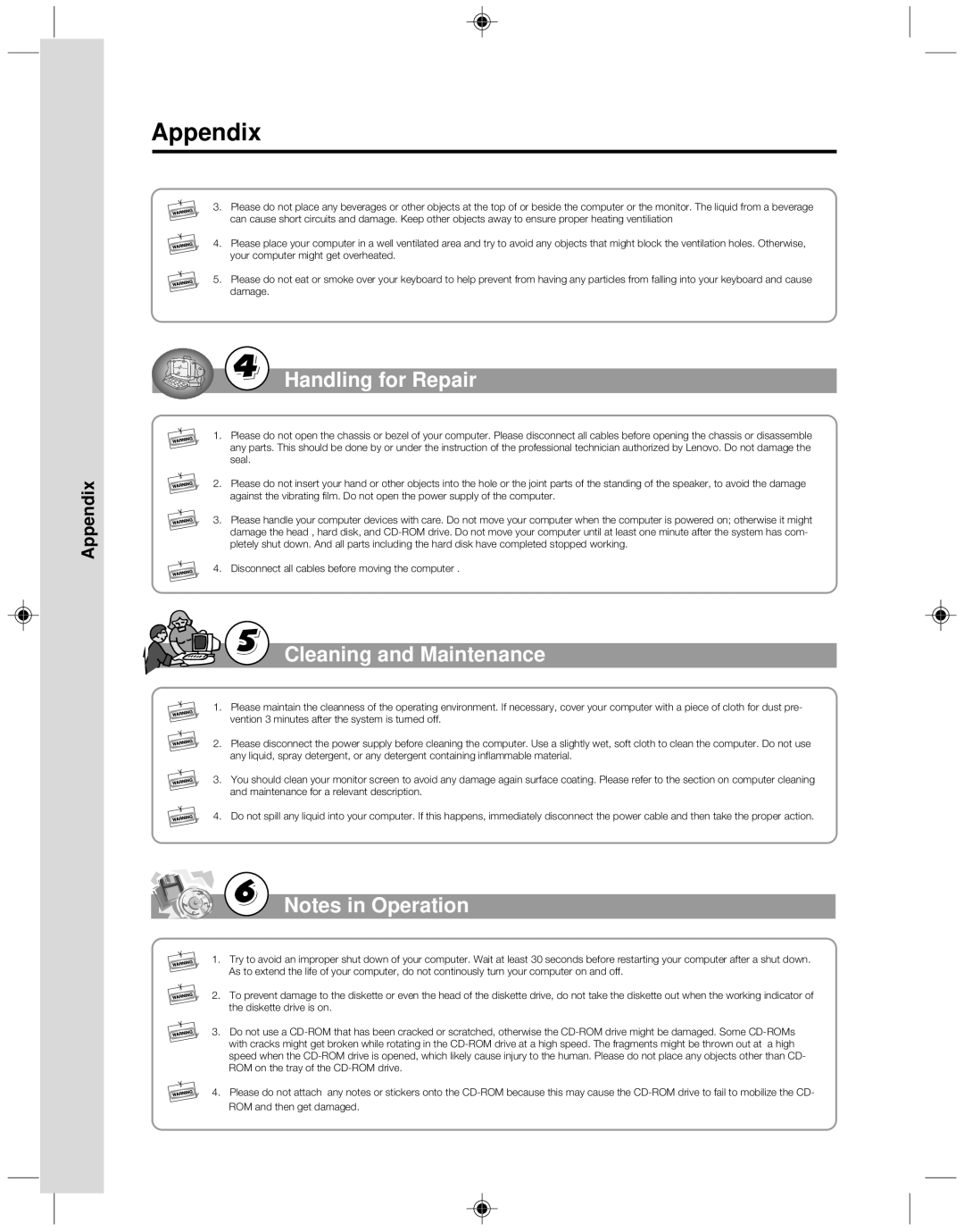 Lenovo 3000 H Series user manual Handling for Repair 