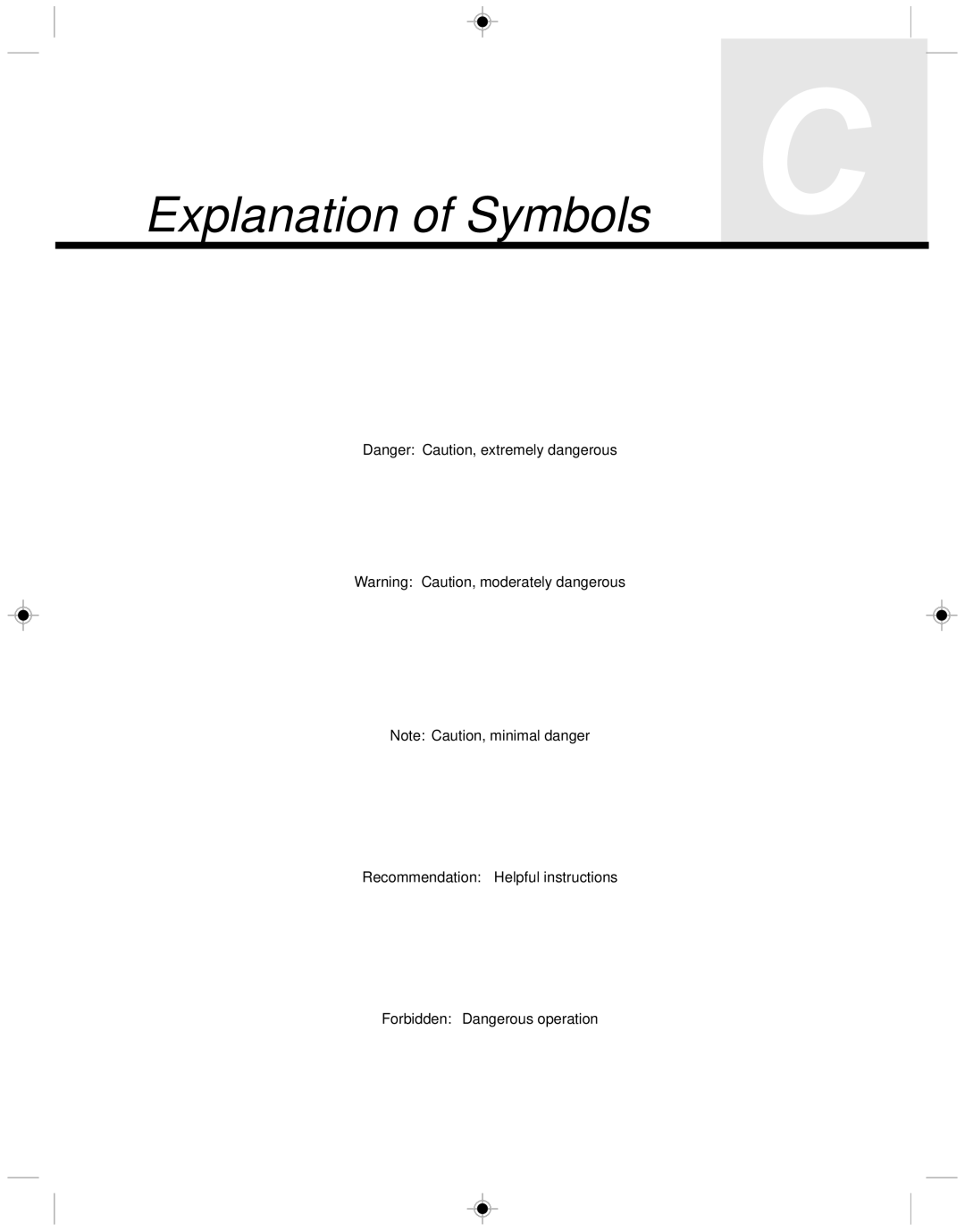 Lenovo 3000 H Series user manual Explanation of Symbols 