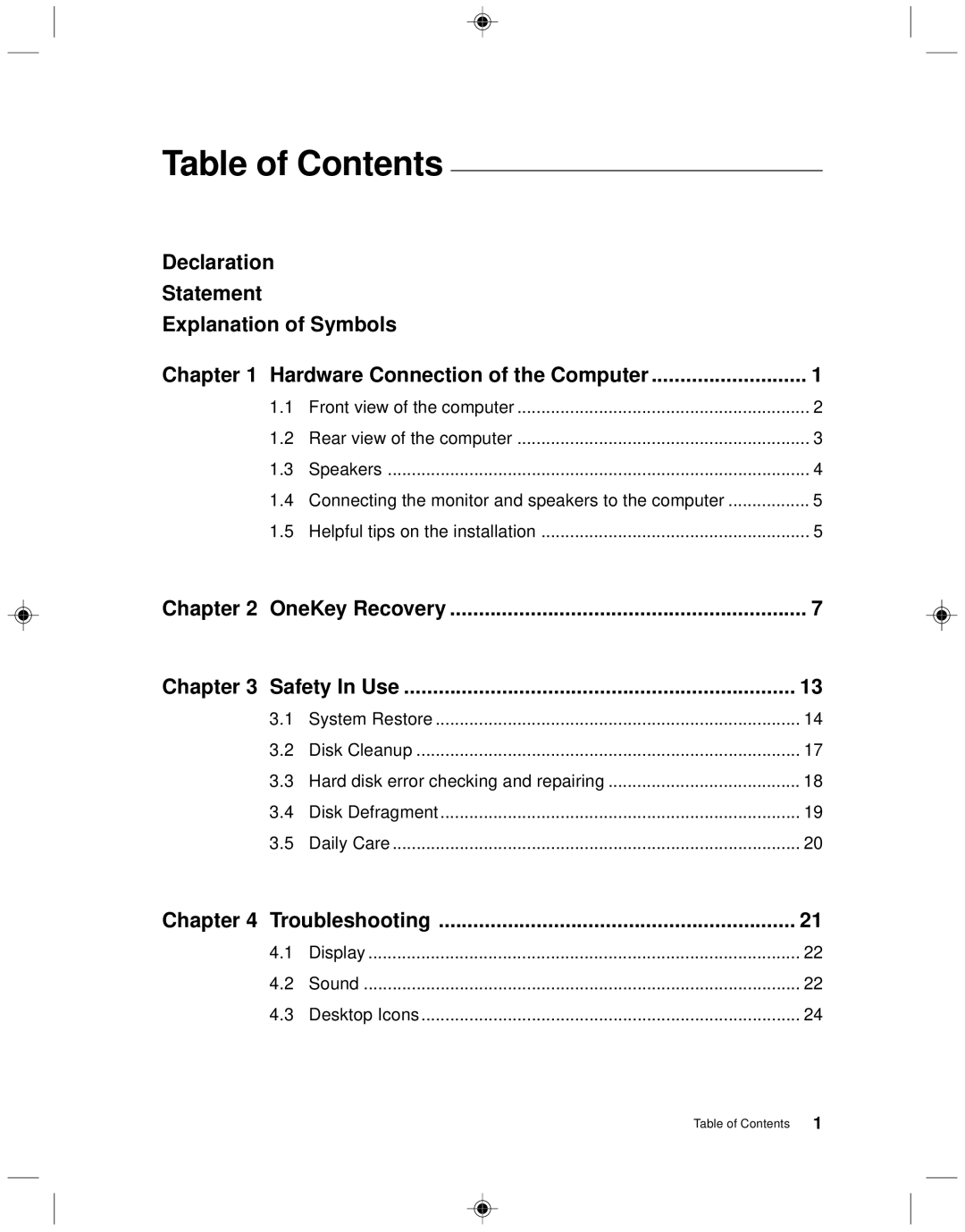 Lenovo 3000 H Series user manual Table of Contents 