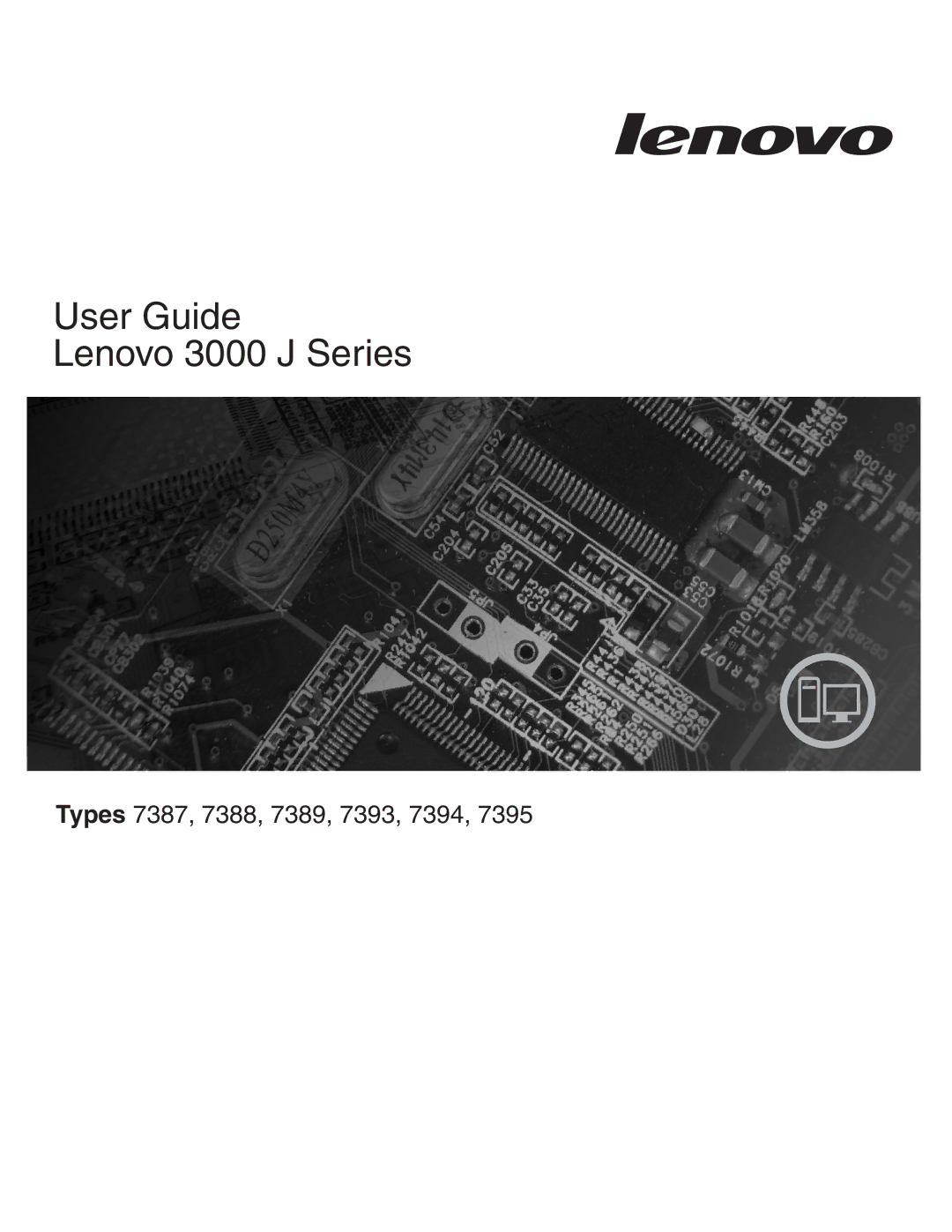 Lenovo manual User Guide Lenovo 3000 J Series 