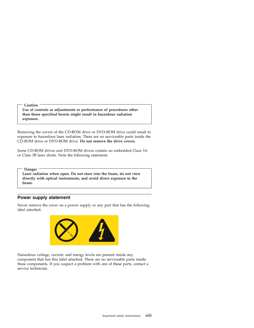 Lenovo 3000 J warranty Power supply statement 