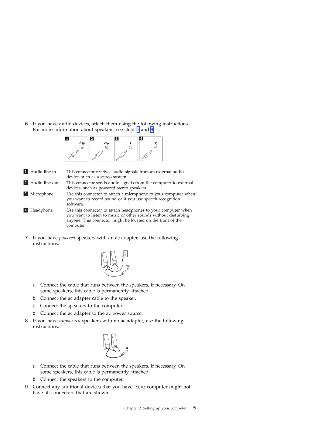 Lenovo 3000 J warranty Setting up your computer 