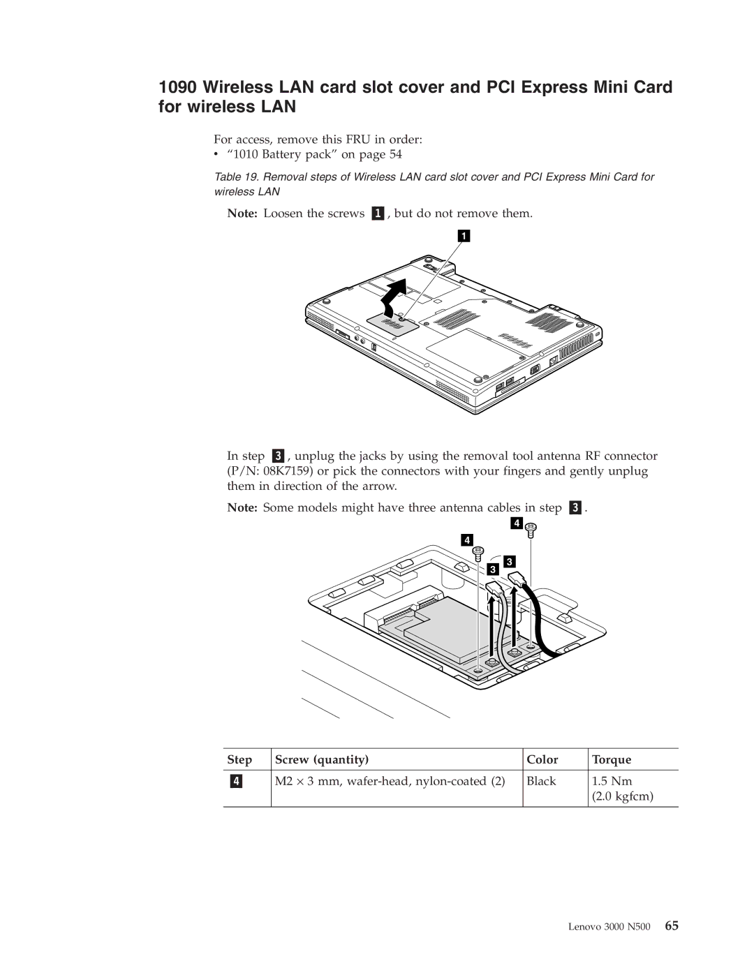 Lenovo 3000 N500 manual But do not remove them 