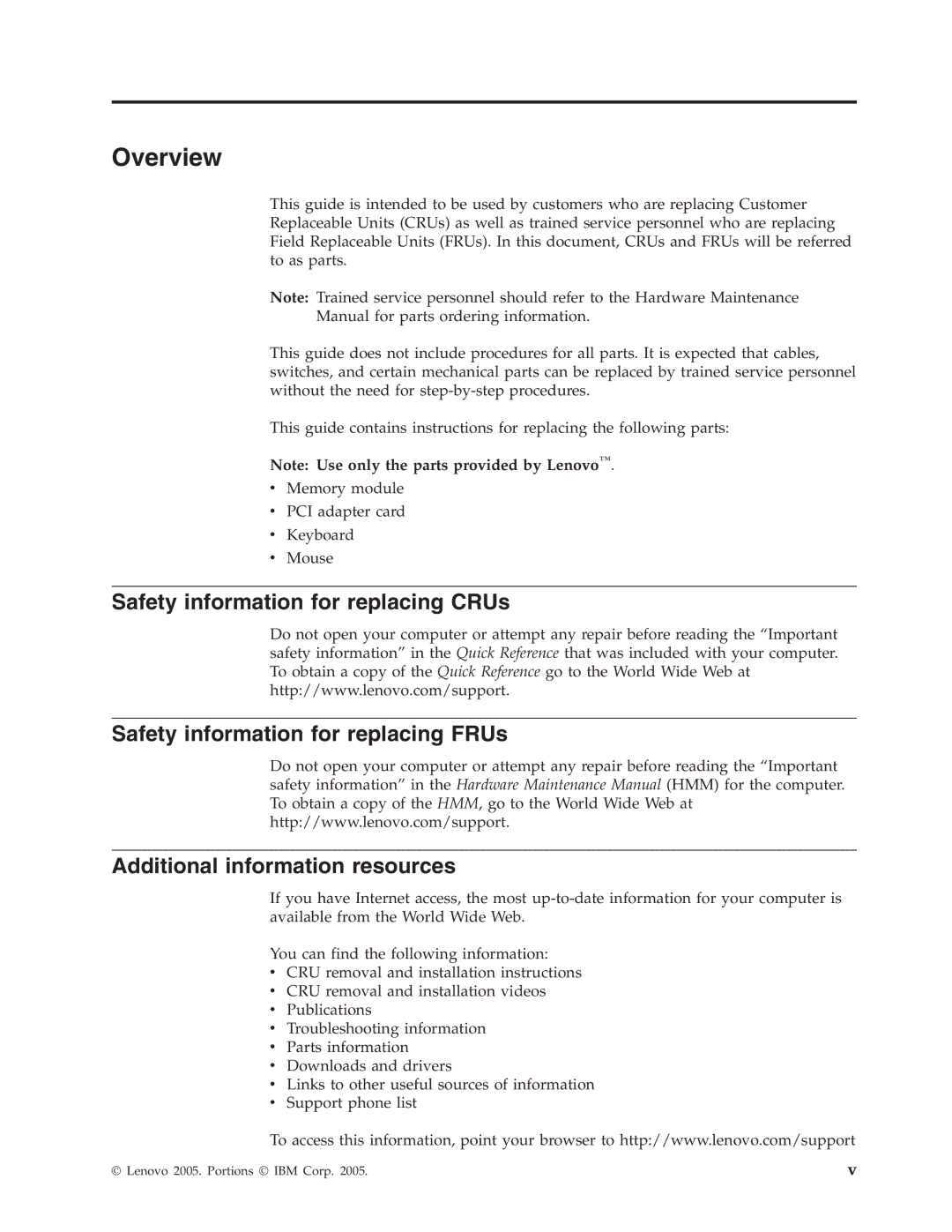 Lenovo 3000 manual Overview 