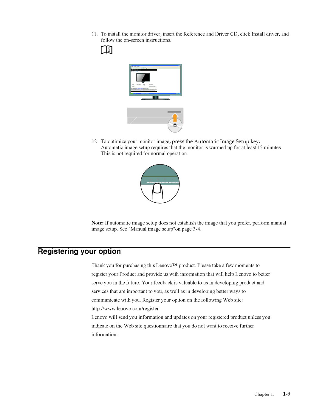 Lenovo 3024HC1 manual Registering your option 