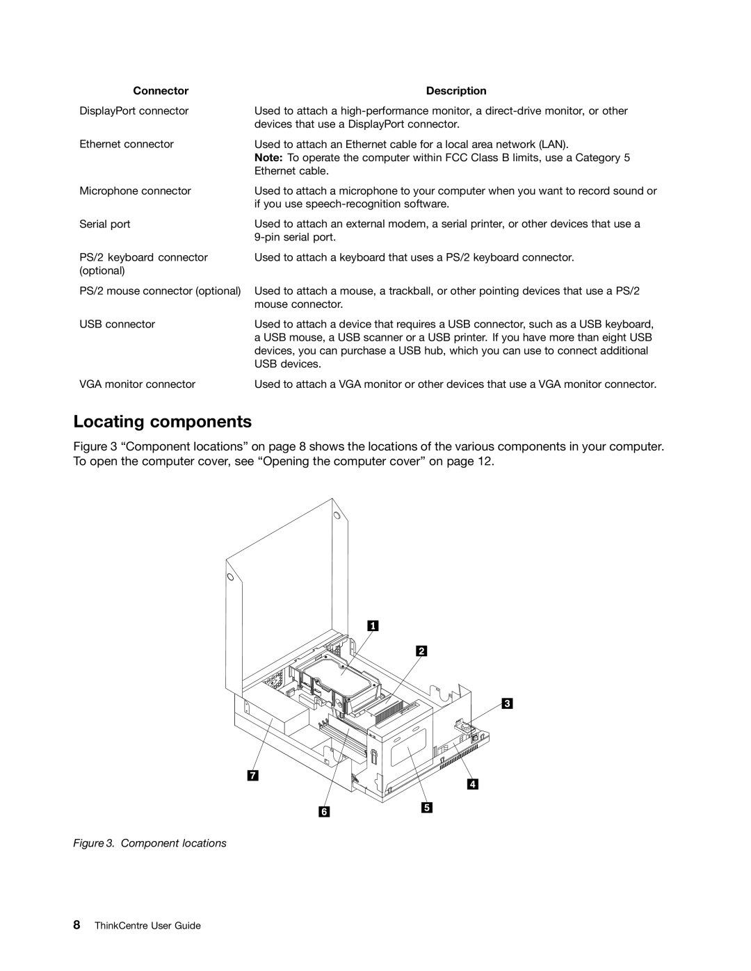 Lenovo 3269, 3026, 3039, 5548, 5536, 5391, 5472, 5485, 3627, 3491, 3319, 3394, 3149, 3137 Locating components, Component locations 