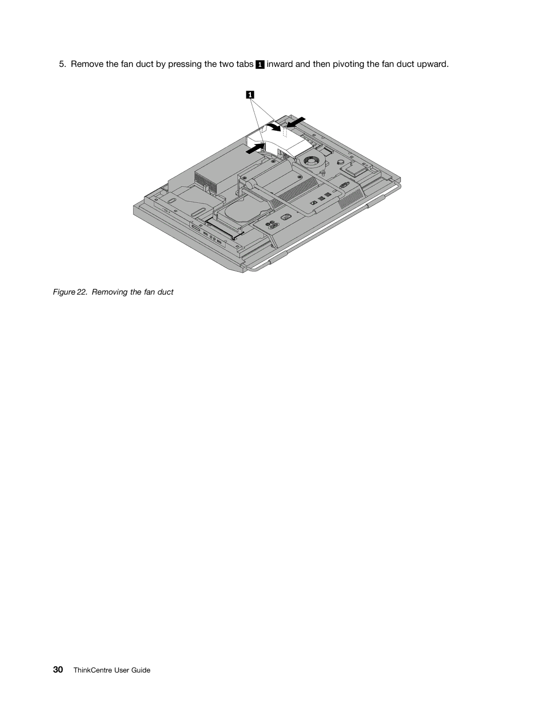 Lenovo 3429, 3091, 3265, 4285, 870, 852, 800, 5205, 5248, 3678, 3650, 3373, 2557, 2471 manual Removing the fan duct 