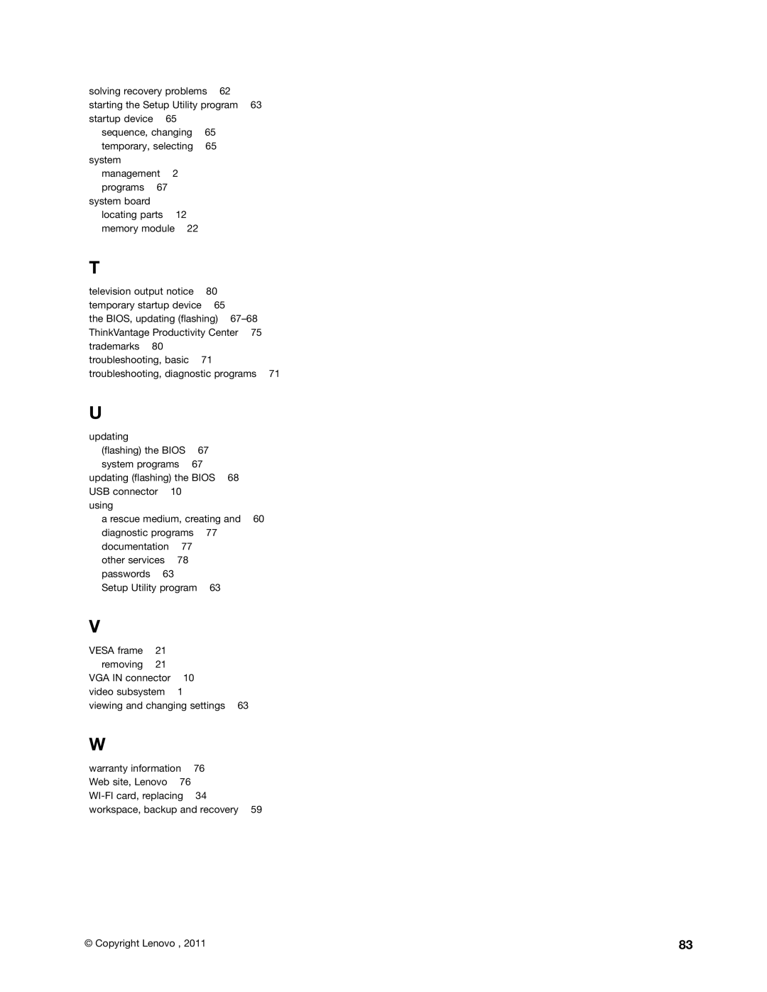 Lenovo 5248, 3091, 3265, 4285, 870, 852, 800, 5205, 3678, 3650, 3429, 3373, 2557, 2471 manual Solving recovery problems 