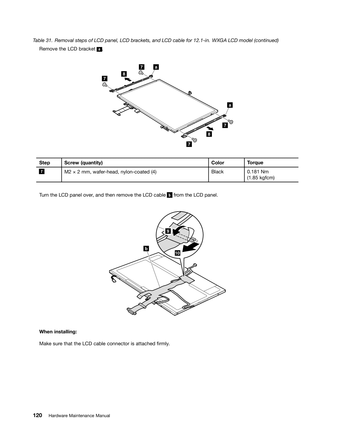 Lenovo 3093AC6 manual Remove the LCD bracket 