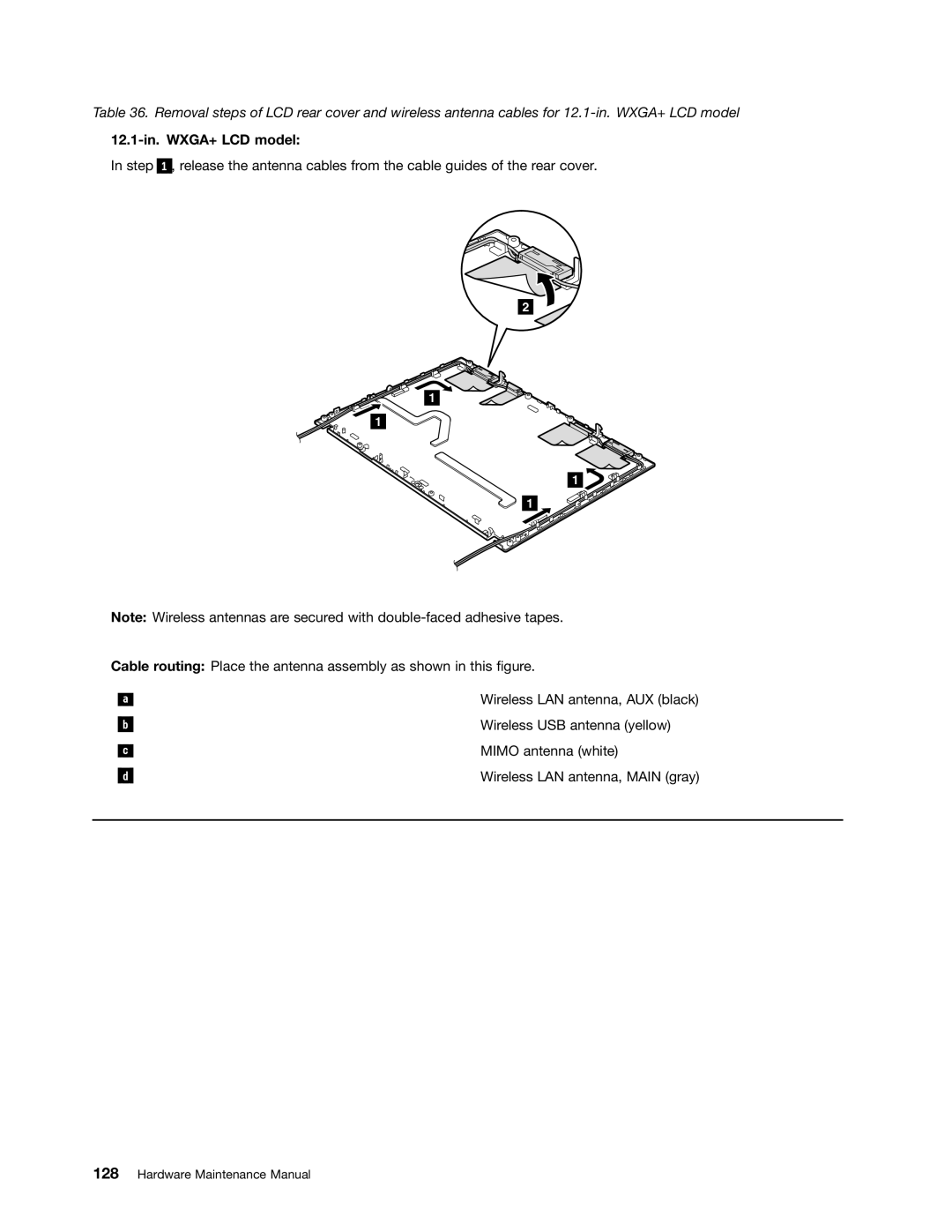 Lenovo 3093AC6 manual 12.1-in. WXGA+ LCD model 