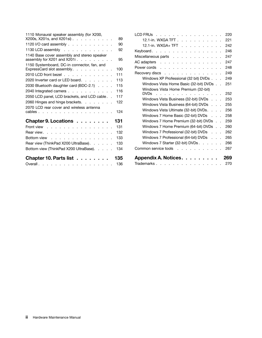 Lenovo 3093AC6 manual Appendix A. Notices 269 