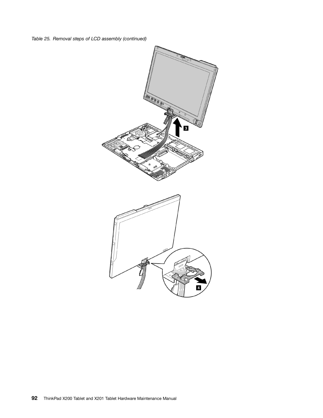 Lenovo 3093AC6 manual Removal steps of LCD assembly 