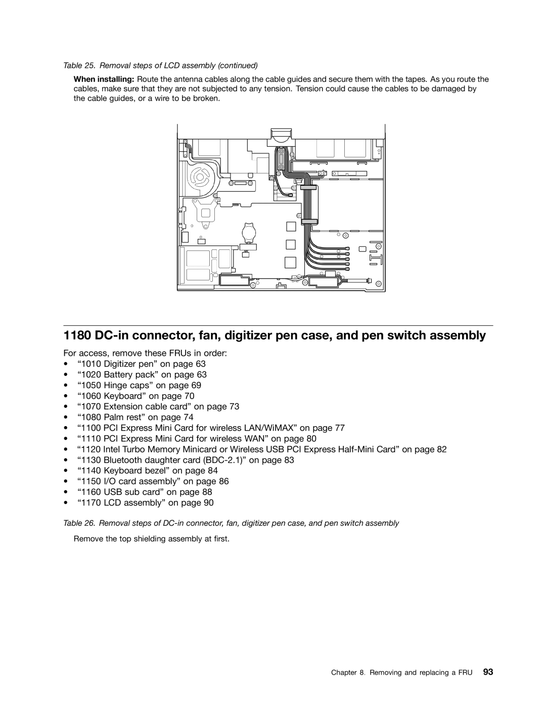 Lenovo 3093AC6 manual Remove the top shielding assembly at first 