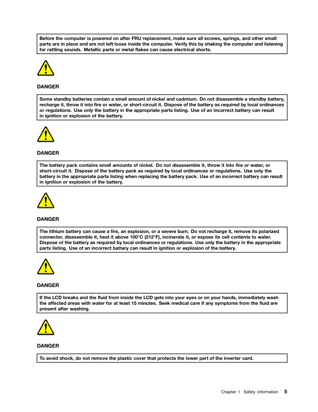 Lenovo 3093AC6 manual Safety information 