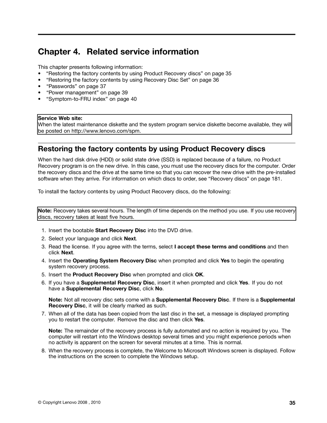 Lenovo 3093AC6 manual Related service information 