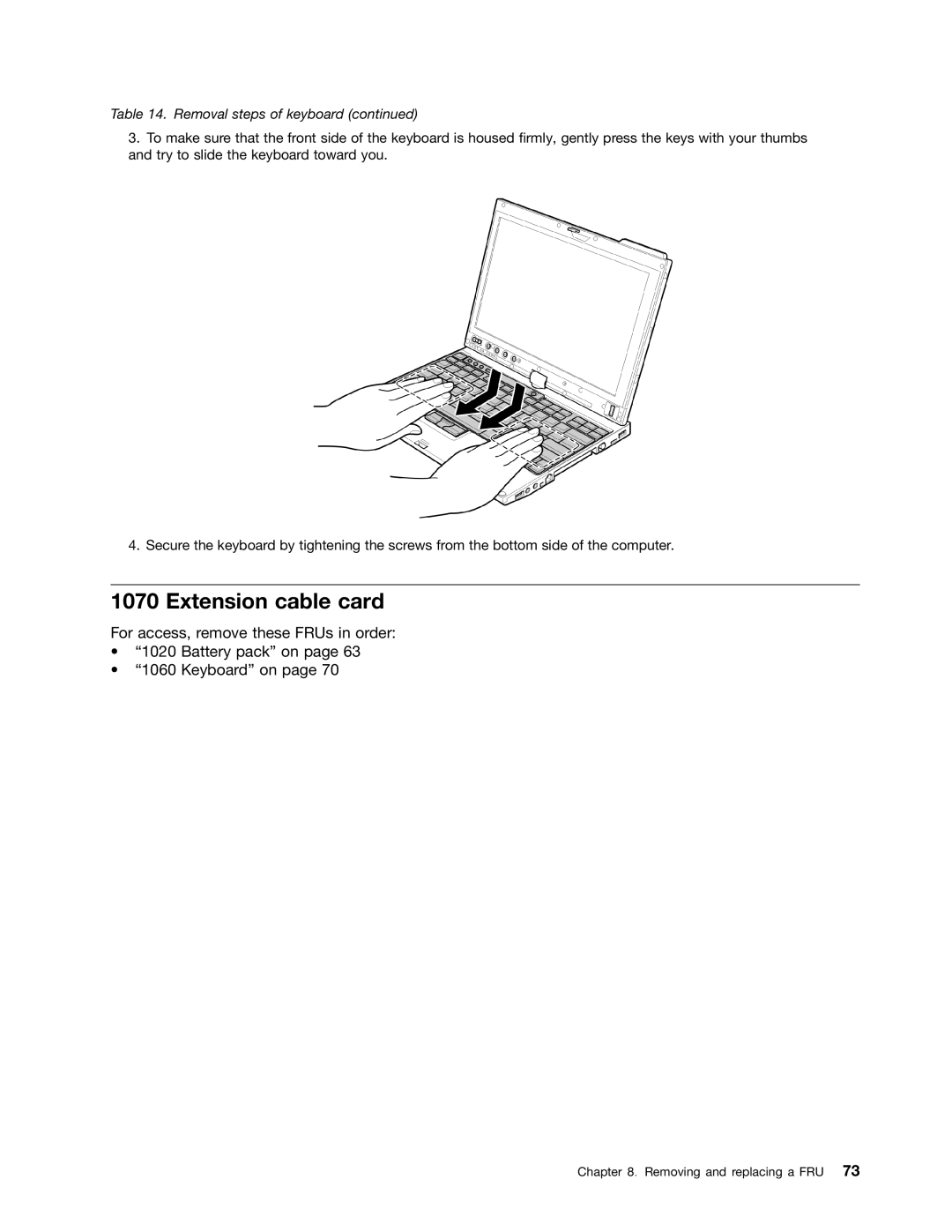 Lenovo 3093AC6 manual Extension cable card 