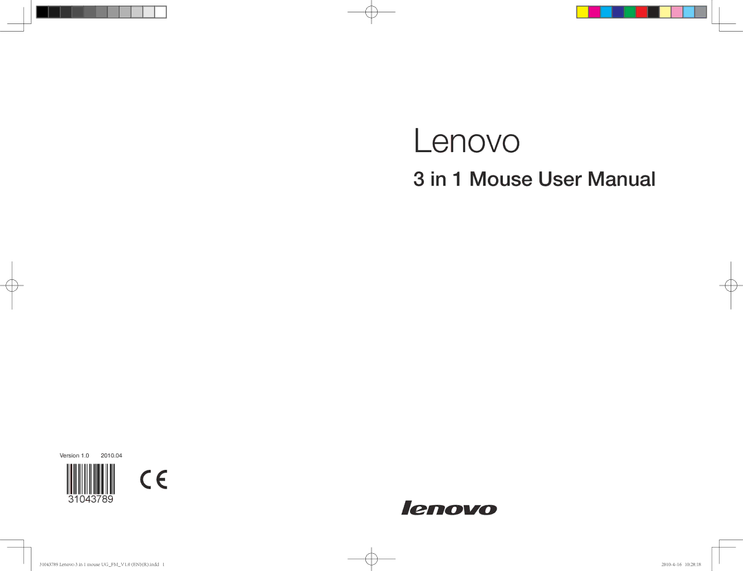 Lenovo 31043789 user manual Lenovo 