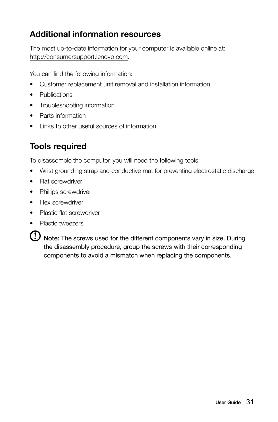 Lenovo 3109, 4743 K430, 10086 manual Additional information resources, Tools required 