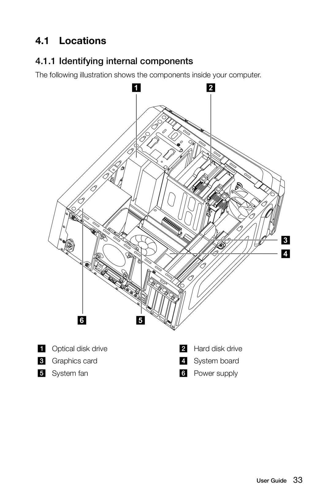 Lenovo 10086, 3109, 4743 K430 manual Locations, Identifying internal components 