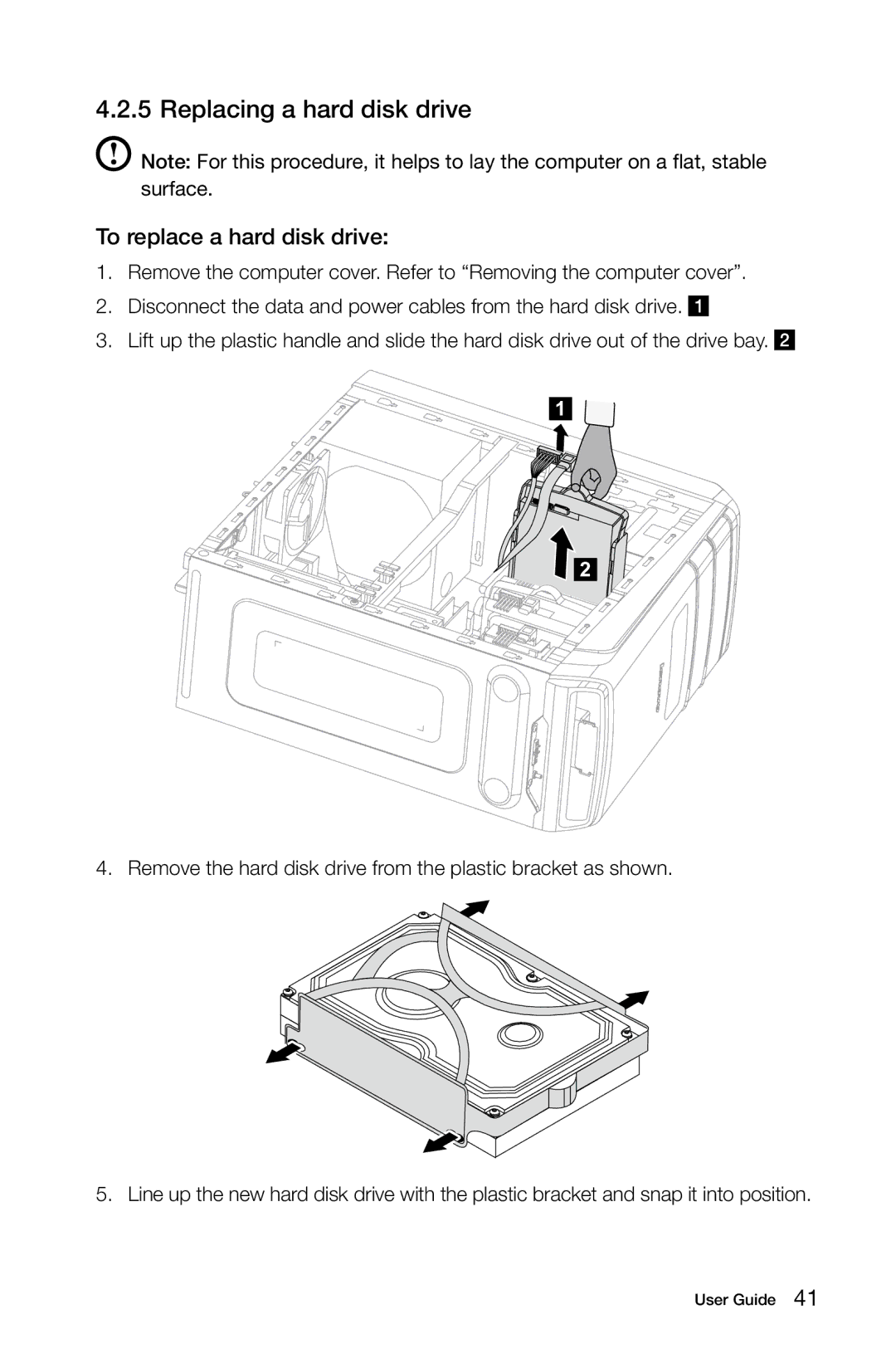 Lenovo 4743 K430, 3109, 10086 manual Replacing a hard disk drive, To replace a hard disk drive 