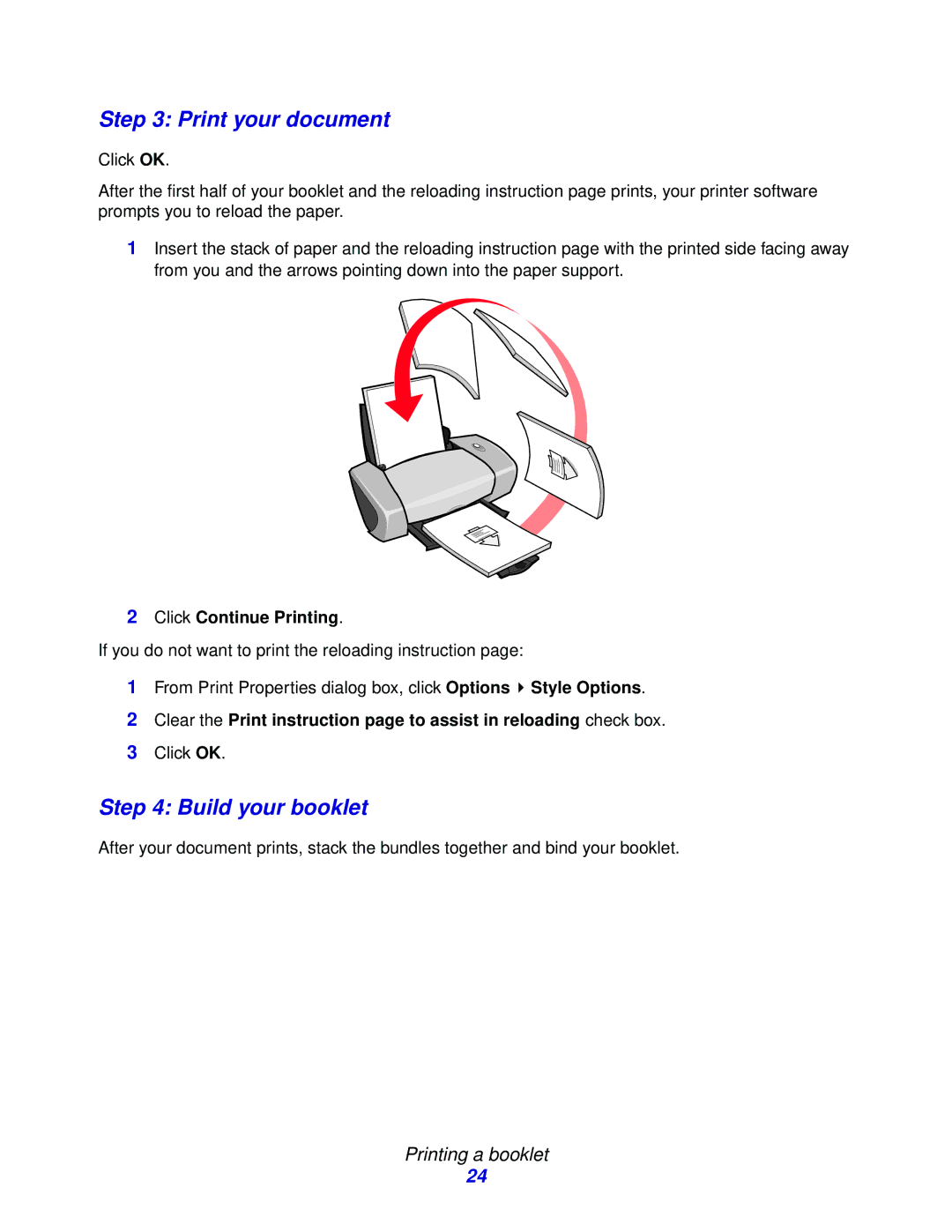 Lenovo 3110 manual Print your document, Build your booklet 