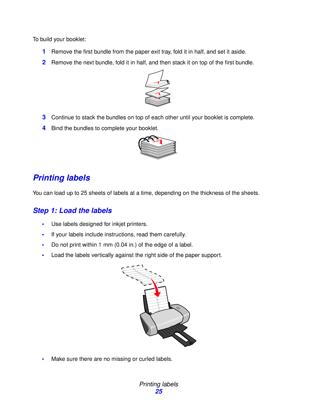 Lenovo 3110 manual Printing labels, Load the labels 