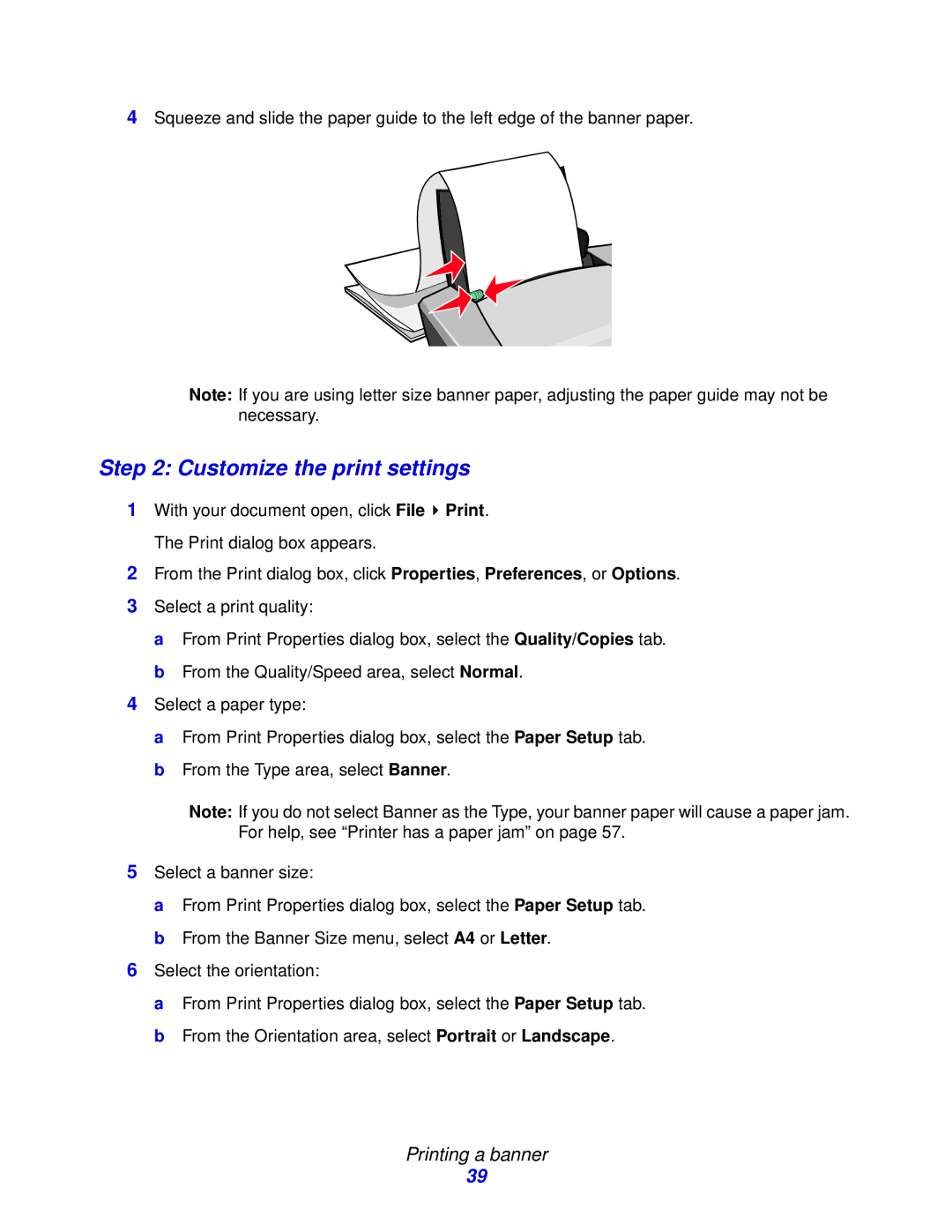 Lenovo 3110 manual Customize the print settings 