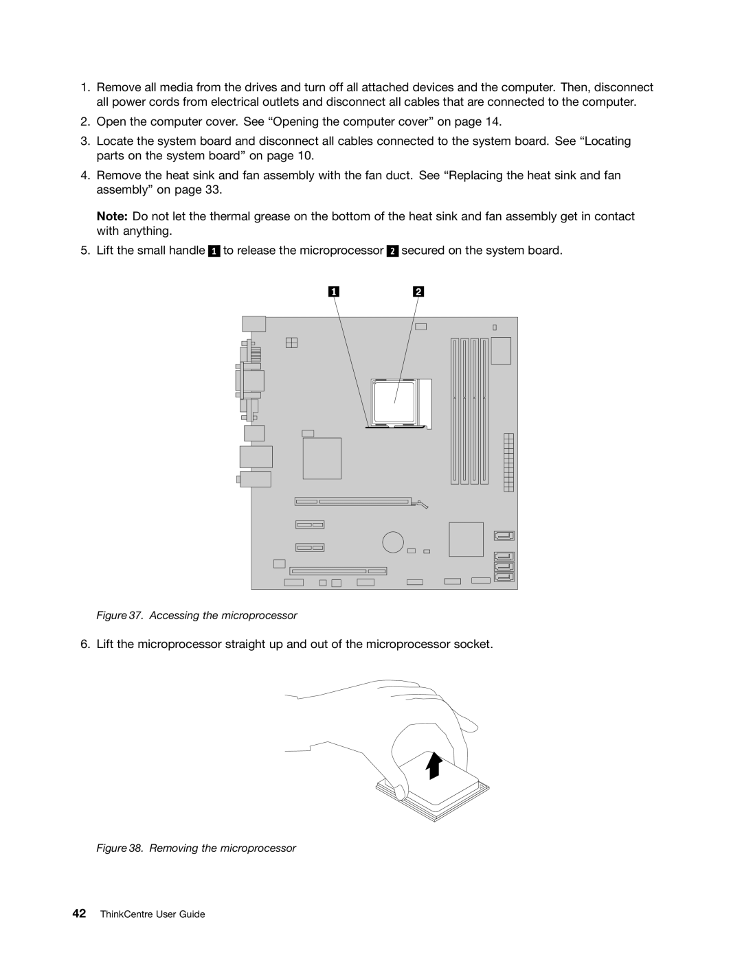 Lenovo 3120, 3122, 3128, 3126 manual Accessing the microprocessor 