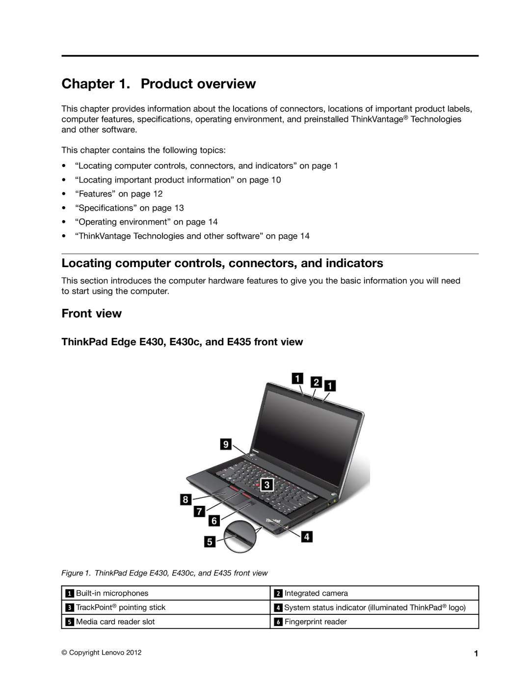 Lenovo 336655U, 3259AD9 manual Product overview, Locating computer controls, connectors, and indicators, Front view 