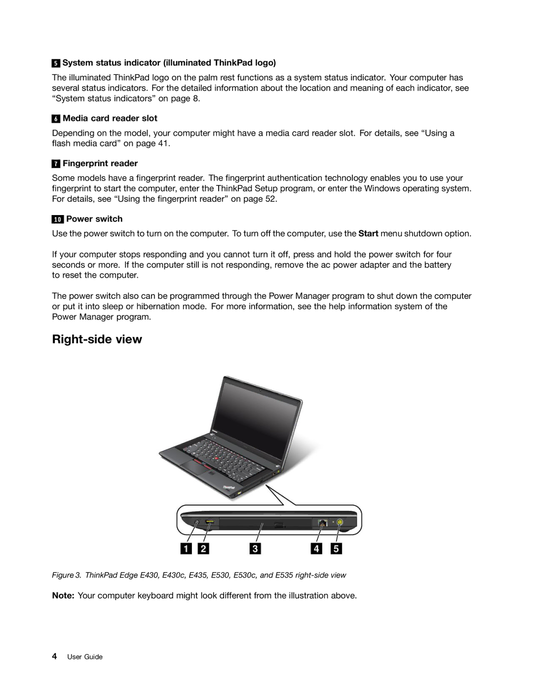 Lenovo 3259AD9, 336655U manual Right-side view 