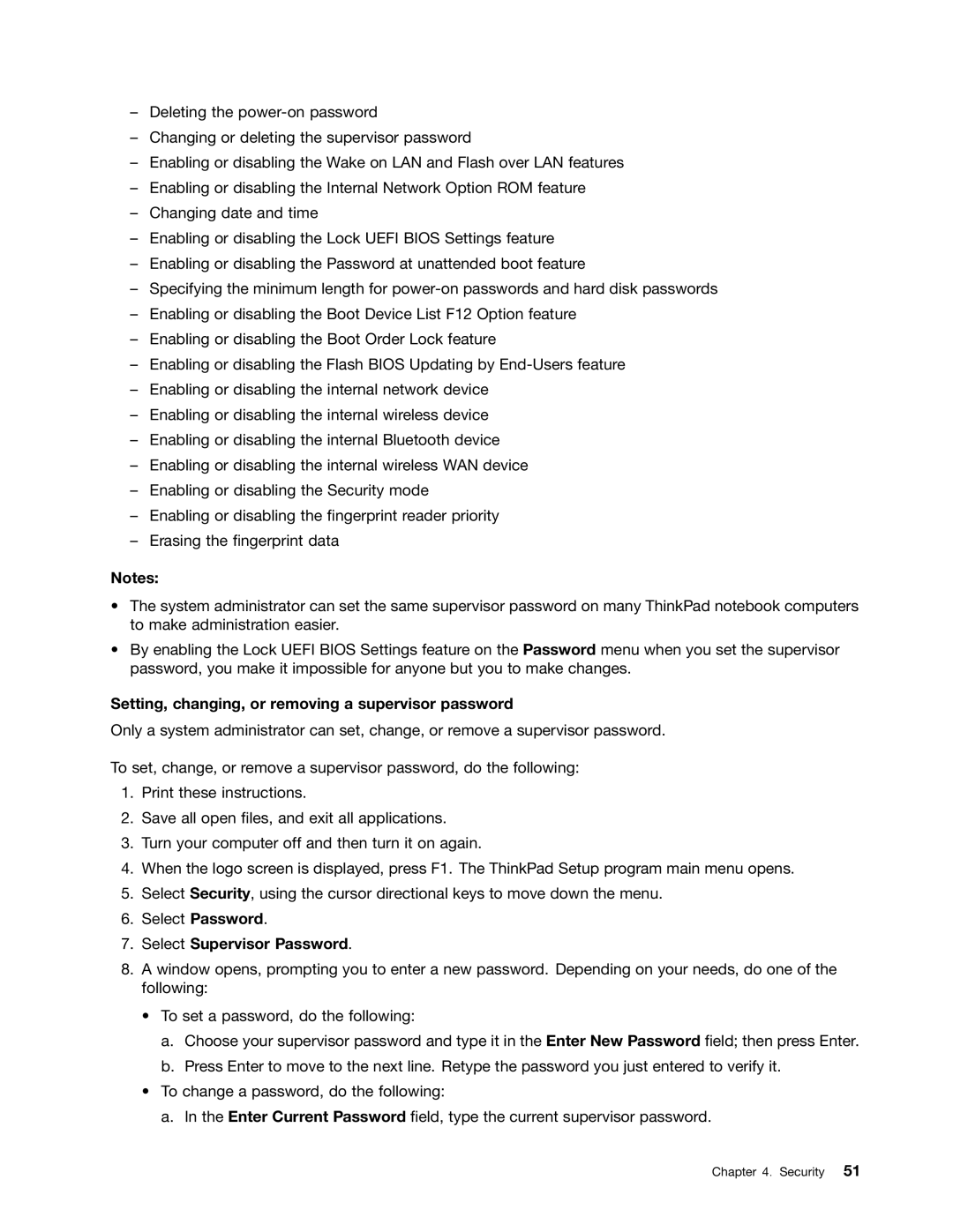 Lenovo 336655U, 3259AD9 manual Setting, changing, or removing a supervisor password, Select Supervisor Password 