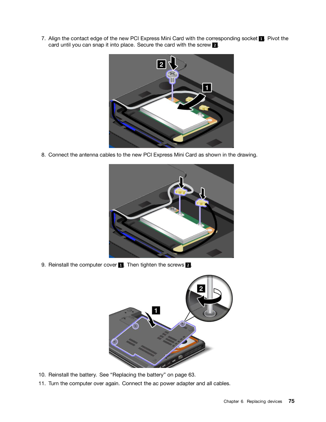 Lenovo 336655U, 3259AD9 manual Replacing devices 