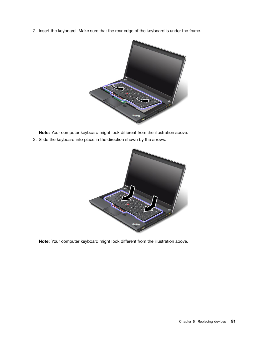 Lenovo E430, 32605TS, 3484BGU, E435, E530c, E535, 627156U manual Replacing devices 