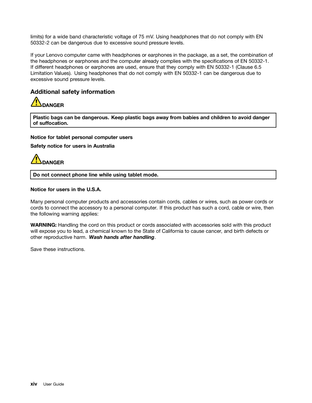 Lenovo 32605TS, 3484BGU, E435, E430, E530c, E535, 627156U manual Additional safety information 