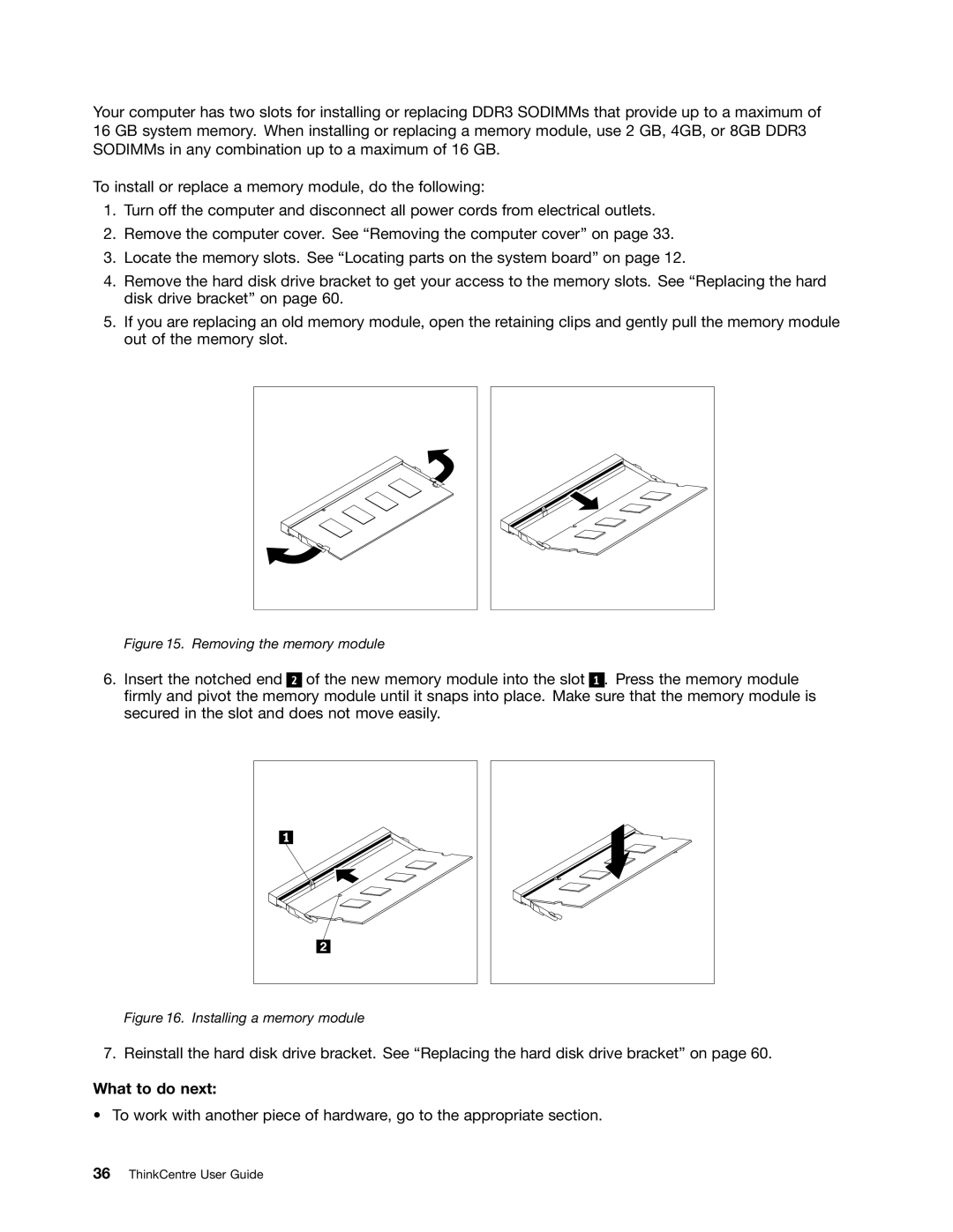 Lenovo 3263, 3267, 3264, 3273, 4156, 4004, 3856, 3261 manual Removing the memory module 