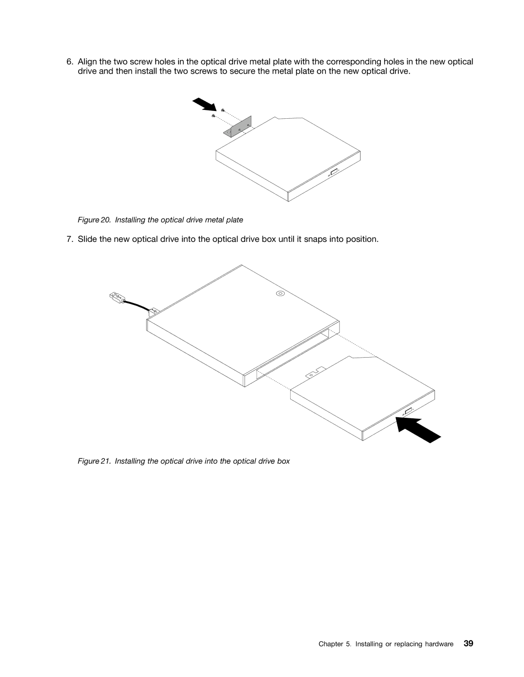 Lenovo 4004, 3267, 3264, 3263, 3273, 4156, 3856, 3261 manual Installing the optical drive metal plate 