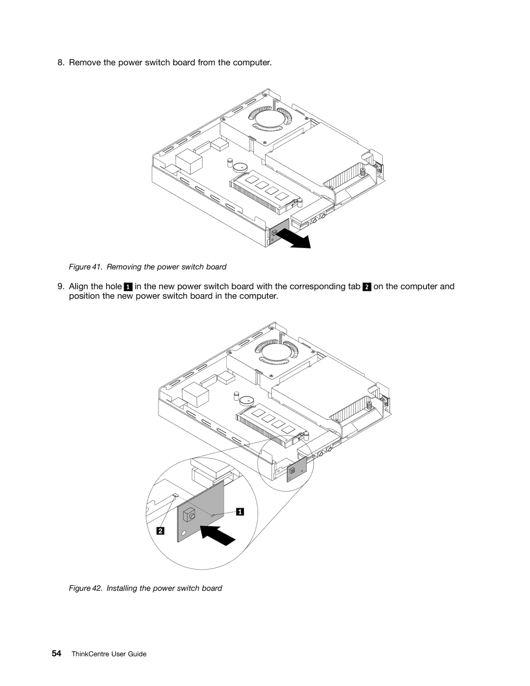 Lenovo 4156, 3267, 3264, 3263, 3273, 4004, 3856, 3261 manual Remove the power switch board from the computer 