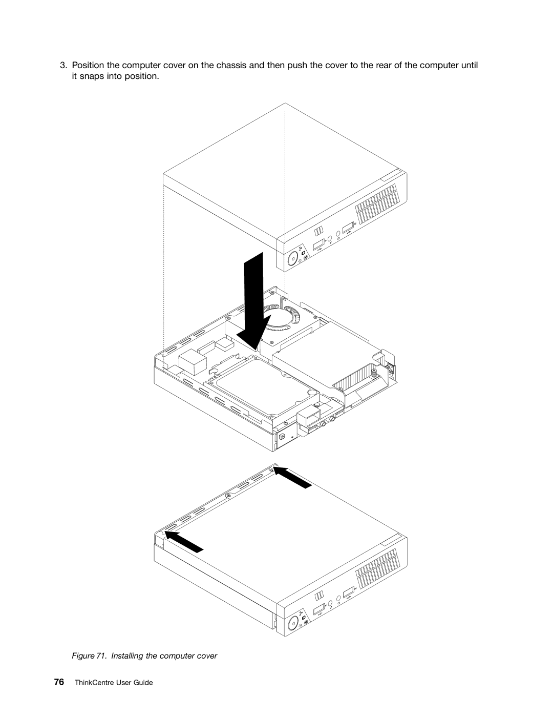 Lenovo 3263, 3267, 3264, 3273, 4156, 4004, 3856, 3261 manual Installing the computer cover 