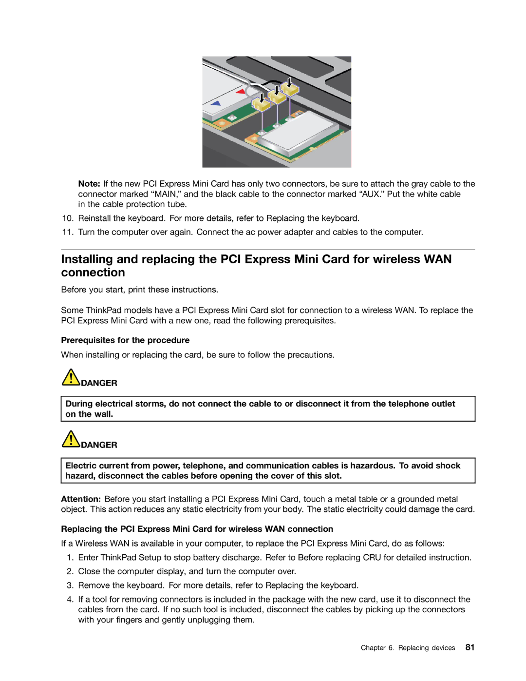 Lenovo 3444CUU manual Prerequisites for the procedure 