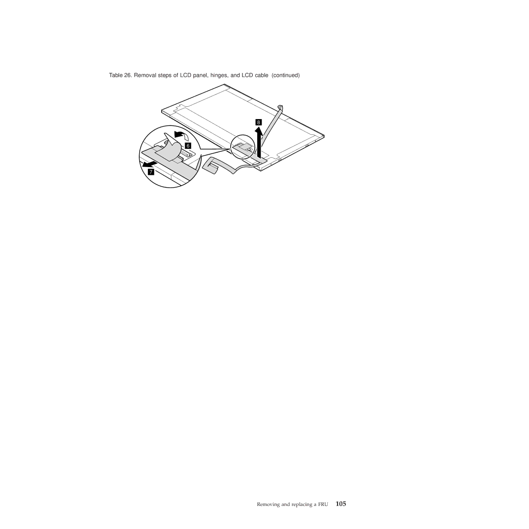 Lenovo X100E, 350828U manual Removal steps of LCD panel, hinges, and LCD cable 