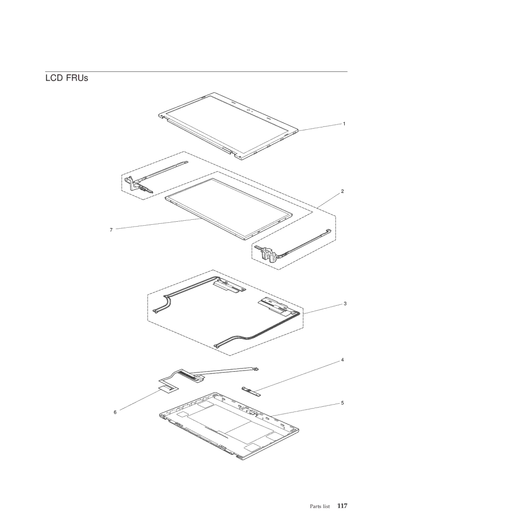 Lenovo X100E, 350828U manual LCD FRUs 