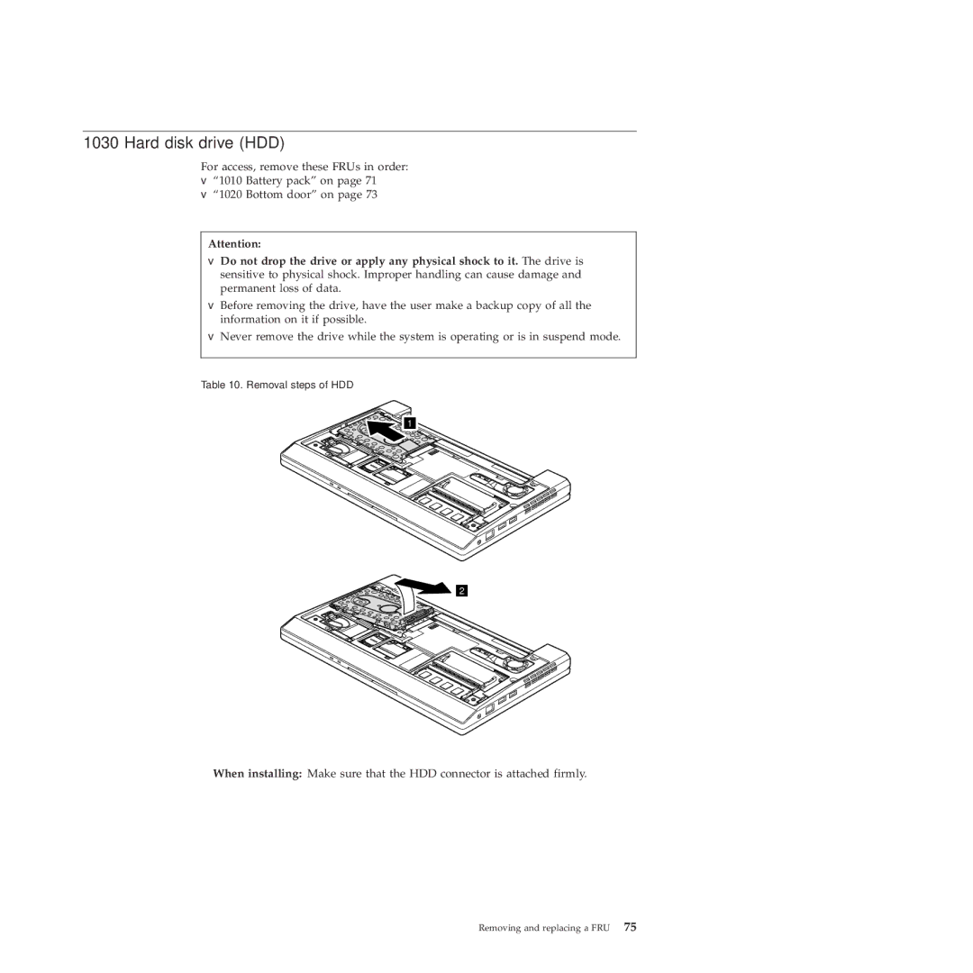 Lenovo X100E, 350828U manual Hard disk drive HDD 