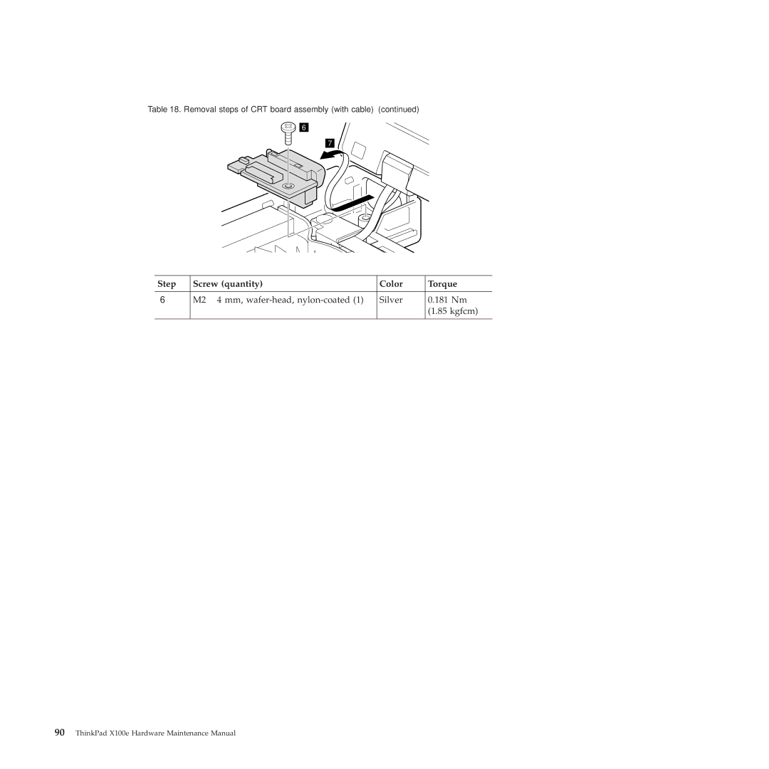 Lenovo 350828U, X100E manual M2 ⋅ 4 mm, wafer-head, nylon-coated Silver 181 Nm Kgfcm 