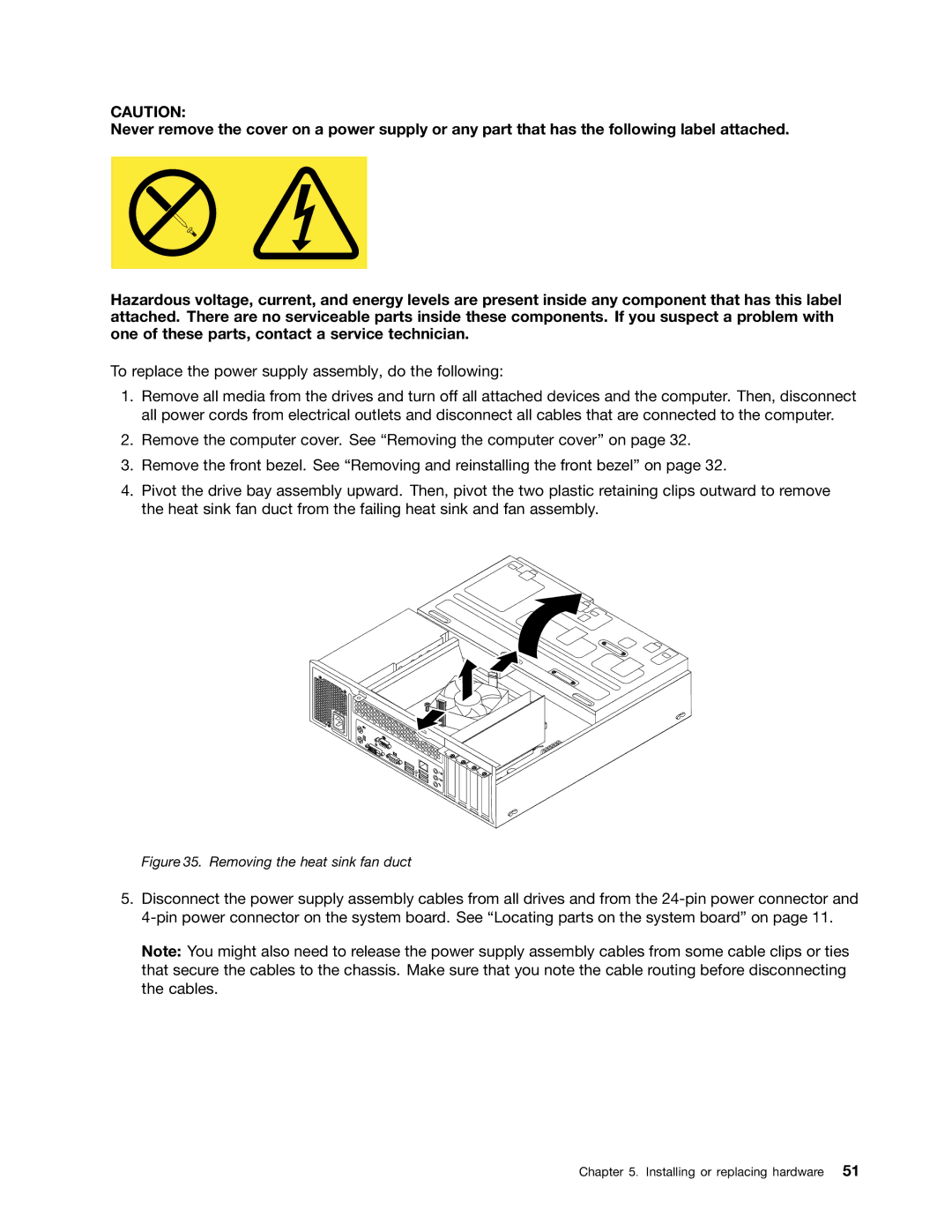 Lenovo 3596, 3668, 967, 900, 3676, 3654, 3629, 3578, 3594, 3598, 3664, 3660, 1271 manual Removing the heat sink fan duct 